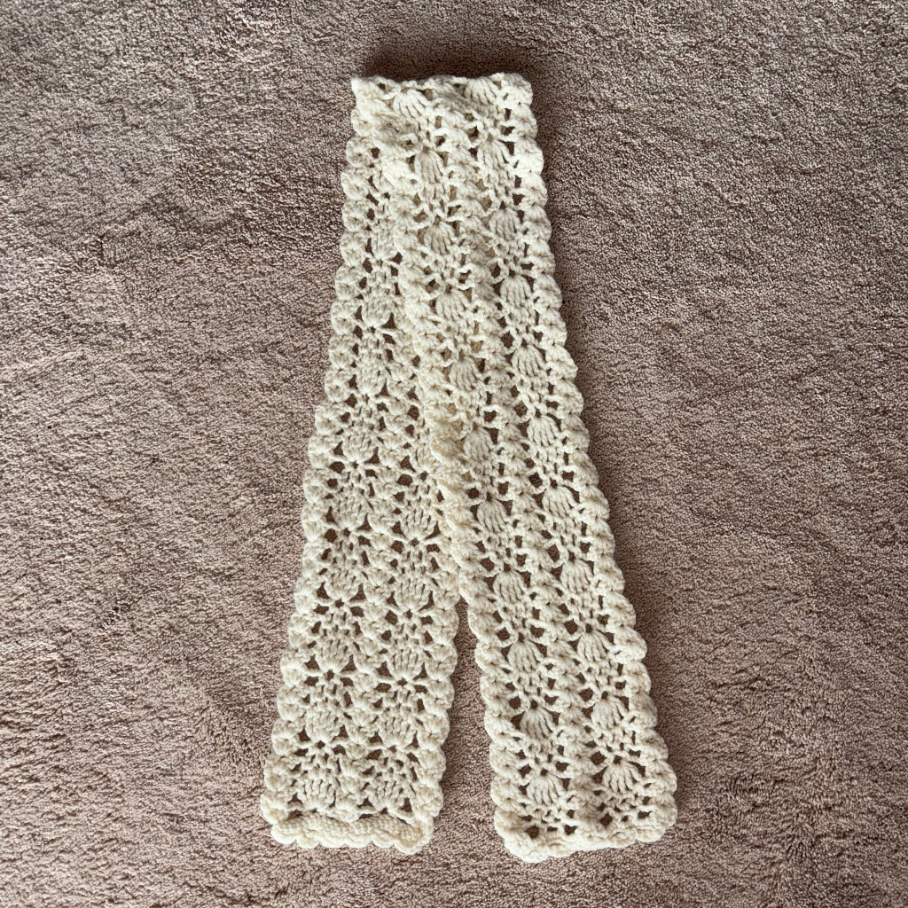 Cream Knit Scarf